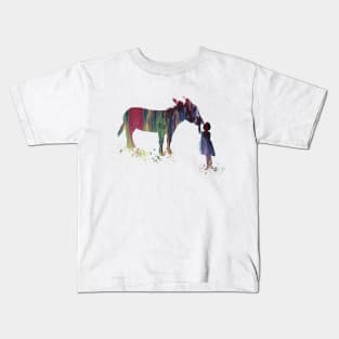 donkey and child Kids T-Shirt